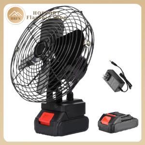 【HRFS】 Portable Rechargeable Desk Fan with Adjustable Speed for Camping RV Car Air Circulation