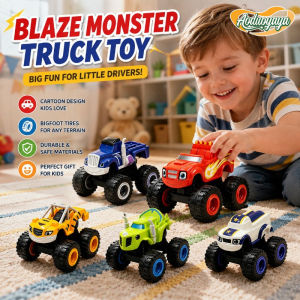 Aoduoyaya Cartoon Rescue Team Monster Vehicle Toy Blaze Themed Off-Road Truck Car Playset Children Gift