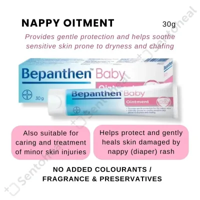 Bepanthen Baby Ointment 30g - Diaper rash/ Breastfeeding cream/ Nappy Cream