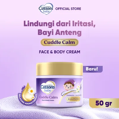 Cussons Baby Face & Body Cream Cuddle Calm Chamomile & Lavender Oil 50gr