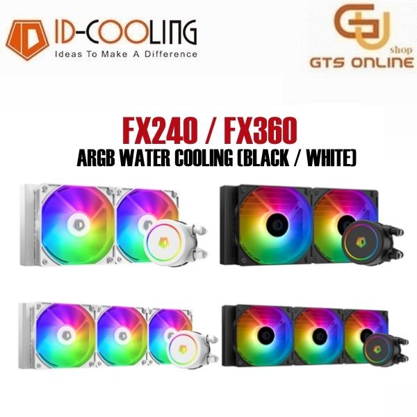 IDCOOLING FX240 ARGB / FX360 ARGB WATER COOLING (BLACK / WHITE) Lazada