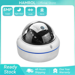 Hamrol H.265 IP Camera 5MP 3MP 2MP Audio Record Vandal-proof P2P Motion Detect RTSP Email Alert CCTV Camera