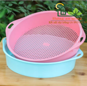 RSDAT - rổ rây sàng lọc đất cát đá sỏi đều hạt lỗ từ tầm 3mm size 26x24.5x5cm