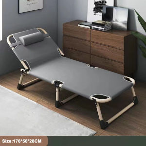 【24H Ship】Heavy Duty Folding Bed Family Office Nap Bed Military Folding Bed Portable Bed Single Folding Bed Foam Bed With Backrest Floor Chair Storage 300KG Suitable for Outdoor Camping Family Gatherings