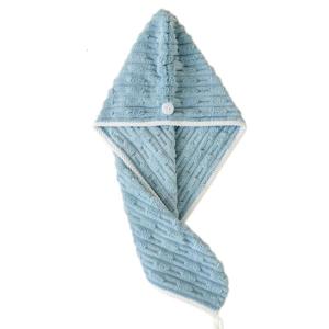 1PC Microfibre khăn lau tóc S khăn lau tóc Khăn Turban khăn với nút Tóc Turban trẻ em siêu thấm khăn cho phụ nữ