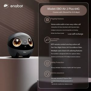 EBO Air2 plus is a full-house mobile camera Air2 wireless camera and a smart walking pet monitoring robot for home use