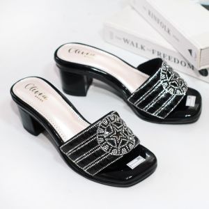Sandal heels wanita slop hak 5 cm - ERIKA