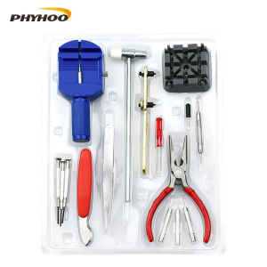 PHYHOO 16pcs watch repair tool sets with bracket and pry knife for dismantling watch links