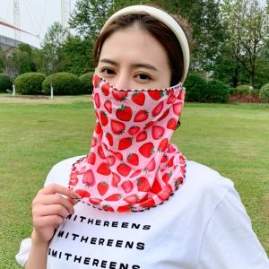 DANGSTORA Printed Ice Silk  Floral UV Protection Neck Wrap Cover Elastic Cycling Face Cover Face Cover Men