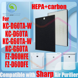 🔥Original and Authentic🔥For sharp FZ-G60MFE FZ-A60MFE KC-G50TA-W/B、G40TA-W/B KC-D60TA、KC-G60TA-W、KC-G60TA、KC-D50TA-W KC-D40TA-W KC-A60TA KC-A50TA KC-A40TA FZ-D60HFE、FZ-D60DFE Filter Air Purifier Accessories HEPA&Active Carbon High-Efficiency H13 Antibac
