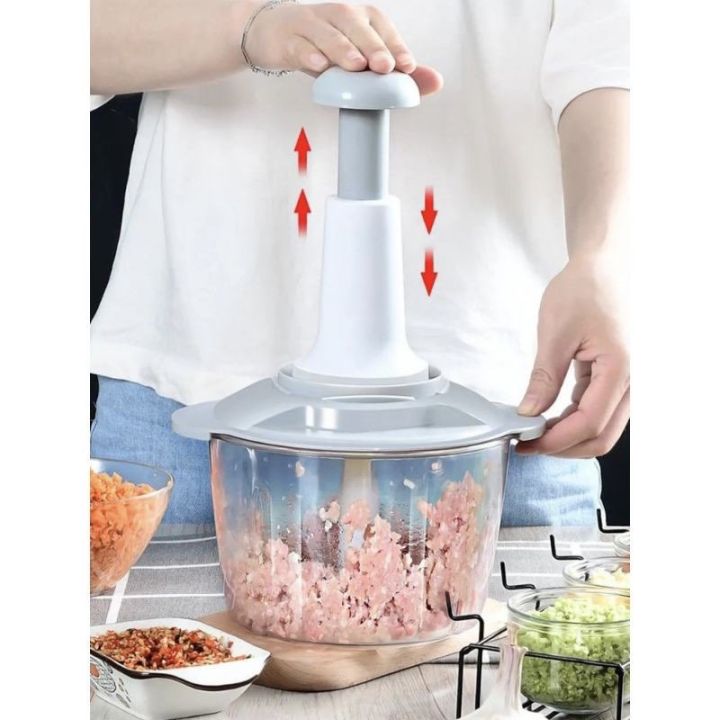 Kitchen Multifunction Food Processor Manual Vegetable Grinder Press
