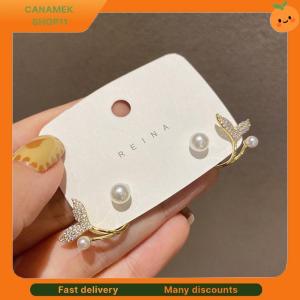 ❣️❣️❣️ New Arrival Stud Earrings Fashion Fish Tail Metal Women Classic Spring Summer Flower Pearl Cute Elegant Female Trendy Jewelry
