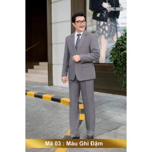 Bộ vest nam trung niên vest trung niên 2 lớp dầy dặnphù hợp đi dự tiệc sự kiện