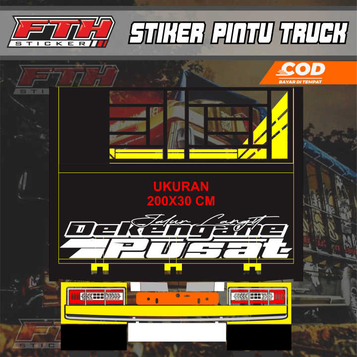 Fth Sticker stiker dekengane pusat stiker truck sticker pintu belakang truck bahan ...