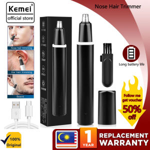 Electric Nose Hair Trimmer Portable Home Travel Double-Edged Blade 360° Waterproof Painless Nose Trimmer
