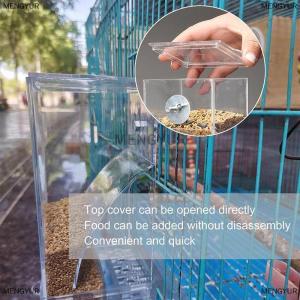 [COD] MENGYUR Automatic No Mess Bird Cage FeederAcrylic Transparent Parrot Feeders With Perch Parakeet Food Container Cage Accessories