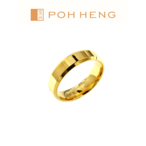 Poh Heng Jewellery 22K Adore Tappered Edges Band in Yellow Gold[Price By Weight]