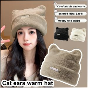 Cap Bear Decorative Beautification Woolen Cap Windproof Suitable for All Face Shapes Big Head Circumference