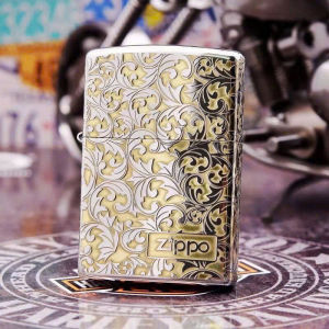 Bật Lửa ZIPPO Chính Hãng Zippo Bản Armor Hoa Văn Full  Các Mặt zippo (Tặng chai xăng Mini + Đá Tim). Hộp Hột Quẹt Xăng Đá Zippo.