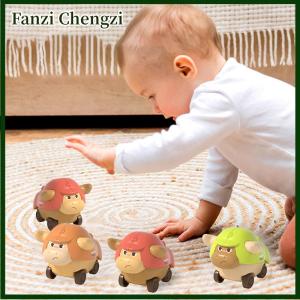 Fanzi Press To Go Car Toys For Toddlers Baby Mini Animal Race Cars Infant Play Vehicle Push Go Friction Bull Toys For 18 24 Month