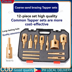 12pc Brazed Hole Opener Set M10 Boxed Glass Stone Tile Marble Granite Drilling Reaming Tool Kit