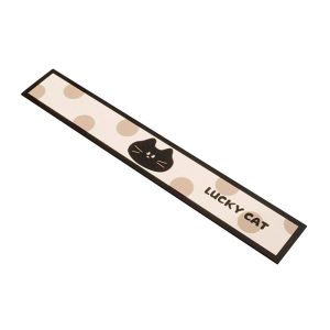 GURUNGMANI 10x60cm Faucet Drain Mat Cartoon Lucky Cat Sink Absorbent Mat Cute Non-Slip Desk Mat Kitchen Bathroom