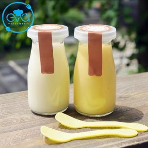 Bộ 12 Hũ Thuỷ Tinh Dùng Làm Sữa Chua Pudding Dáng Cao 100 ML Kèm Nắp Nhựa SP4829