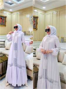 ZIFA FASHION // COD // RUMEYSHA DRESS ABAYA PUTIH // ABAYA TURKEY PUTIH READY SIZE M L XL XXL BISA UNTUK SERAGAMAN // GAMIS UMROH GAMIS HAJI //[ Gamis Putih ] GAMIS ABAYA TURKEY PUTIH // *DY