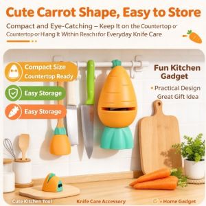 Kitchen Knife Sharpener Creative Carrot Shaped Knife Sharpener Multifunction Manual Knife Sharpener Fast Knife Sharpening Tool Home Kitchen Gadget