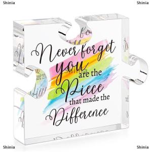[COD] Shinia Creative Irregular Acrylic Puzzle Graphic Plaque Graduation Season Thank You Teacher Blessing Plaque Office Desk Decoration Gift