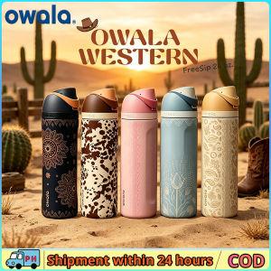 ready stock Original Authentic Owala Western Series 24oz/32oz Insulated Water Bottle 304 Stainless Steel FreeSip