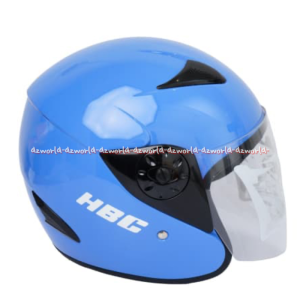 Hbc Helm Half Face X80 Brown Helem Motor Warna Biru Hitam Pelindung Kepala Nyaman Saat Digunakan Abc SNI