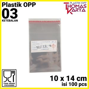 Plastik OPP Lem 10x14 TEBAL Isi 100 Pcs Bungkus Roti Pie Chocolate Truffle Cookies Kukis Lem Seal