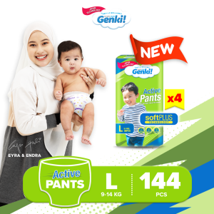 Genki! Pants Jumbo L36 x 4 Packs (144pcs)
