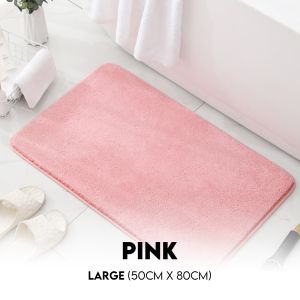 [SG STOCK] Fluffy Microfiber Thick Floor Mat Anti Slip Water Absorbent Rug For Stylish Bathroom Kitchen Doormat