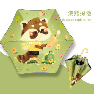 Ô Dù Trẻ Em Góc Tròn An Toàn Cho Bé Gái Bé Trai Học Sinh Tiểu Học Đi Học Ô Dù Cán Dài Thẳng