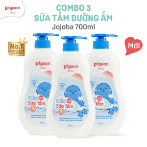 Combo 3 Sữa Tắm Gội Pigeon Jojoba / Hoa Hướng Dương 700ml