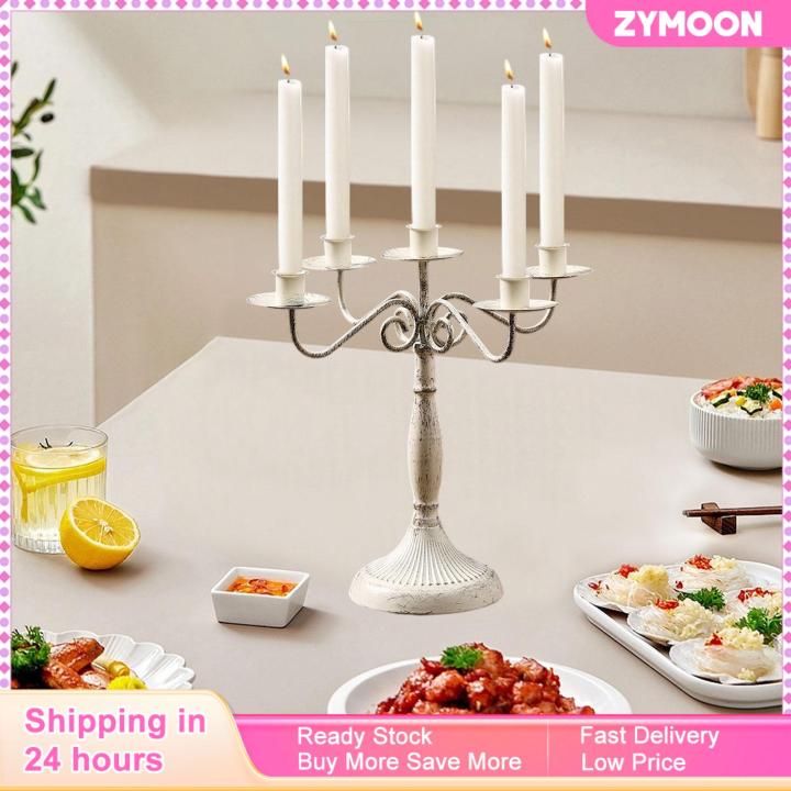 Zymoon đa cánh tay nến nến chủ trang trí lò sưởi bàn ăn nến nến cho tân ...
