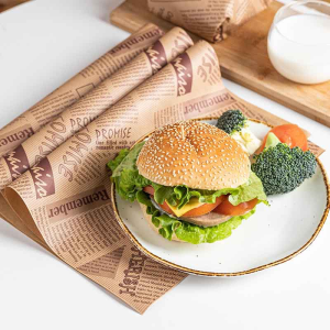 Food Wax Paper 50/100Pcs Sandwich Bread Burger Bento Cake Baking Wrapper 28x38CM Nonstick Oil-Paper Barbecue Fries Hamberger Wrapping Paper Food Grade Greaseproof Waterproof Home Made DIY Packing Kitchen Dining Placemat