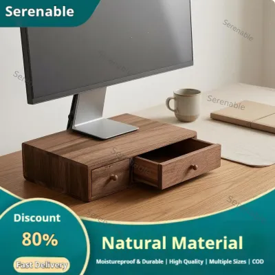 Serenable Pull-out Drawers Tabletop Drawer Organizer Rectangular Wood Desk Organizer Flat Top Wooden Storage Box Space Saving