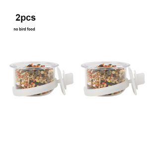 Parrots Feeding Bowl for Cage Detachable Transparent Bowls for Canary Finch Parrot Seed Water Feeder Cage Cup for Small Birds