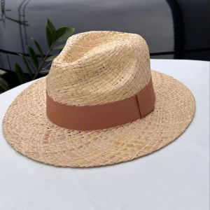 หมวกสานทรงปานามา รหัสสินค้า E010  กันแดดเที่ยวทะเล คาเฟ่ สินค้าพร้อมส่งจากไทย