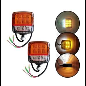 OnlyF U 2Pcs LED Forklift Light 12v-80v Tractor Turn Signal Motorcycle Direction Indicator Amber White Truck Trailer Position Lamp Y5R7K