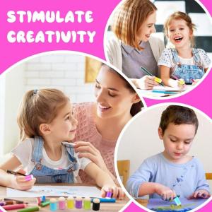 YILU 10Pcs Finger Painting Sponge Daubers Sponger Finger Cots For Coloring The Face And Painting Tools Childrens DIY Painting Set