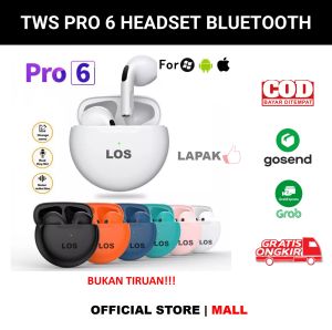 Headset Bluetooth TWS Pro 6 Wireless Mic HD Call Hifi Stereo Sound Earbuds Earphone Bluetooth Bass 9D