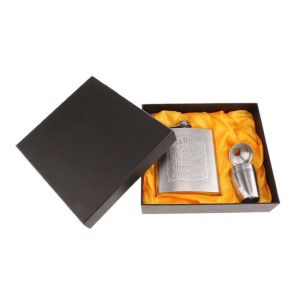 Stainless Steel Hip Flask 7oz Mug Wisky Bottle With Box Mini