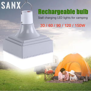 30W 60W 90W 120W 150W Portable LED Bulb Lamp USB Rechargeable Market Light Lampu Bulb 3 Mode Emergency Lights Camping Light for Outdoor Night Market Camping BBQ Hiking