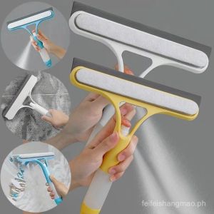 3 in 1 Window Cleaning Squeegee Multi Function Glass Mirror Wiper with Bottle Microfiber Scrub Household Car Cleaner Tools