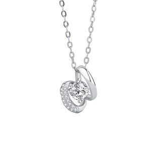 [เพชรแท้ 100%] Trumium✨1 กะรัต สร้อยคอกระดูกไหปลาร้าหรูหราเรียบง่ายและเบา สร้อยคอเงิน S925 สร้อยคอระดับไฮเอนด์สไตล์ฝรั่งเศสพร้อมใบรับรอง GRA