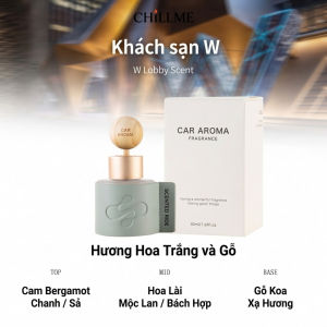 Nước hoa ô tô Chillme kèm que gỗ khử mùi xe hơi chống say xe mùi hương thư giãn quà tặng
